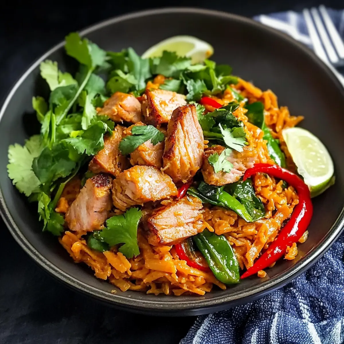 Savor Hot Thai Tuna Stir-Fry in Red Curry Bliss