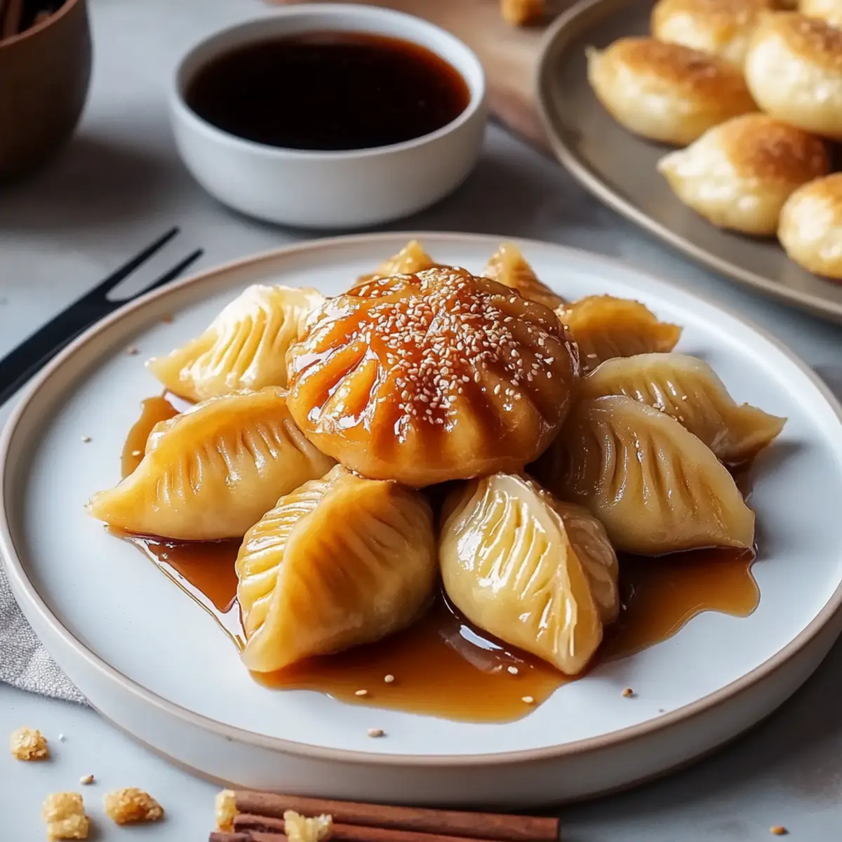 Irresistible Apple Dumplings with Miso Caramel Sauce Delight
