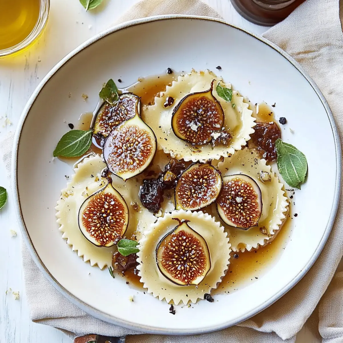 Caramelized Figs and Ravioli: A Sweet Savory Delight