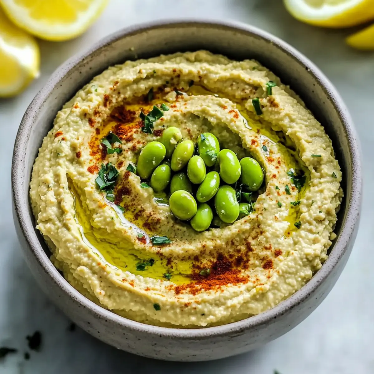 Zesty Spicy Lemon Edamame Hummus for Flavor Lovers