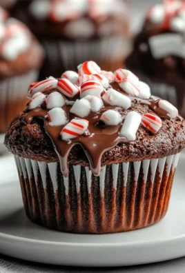 Peppermint Hot Chocolate Muffins