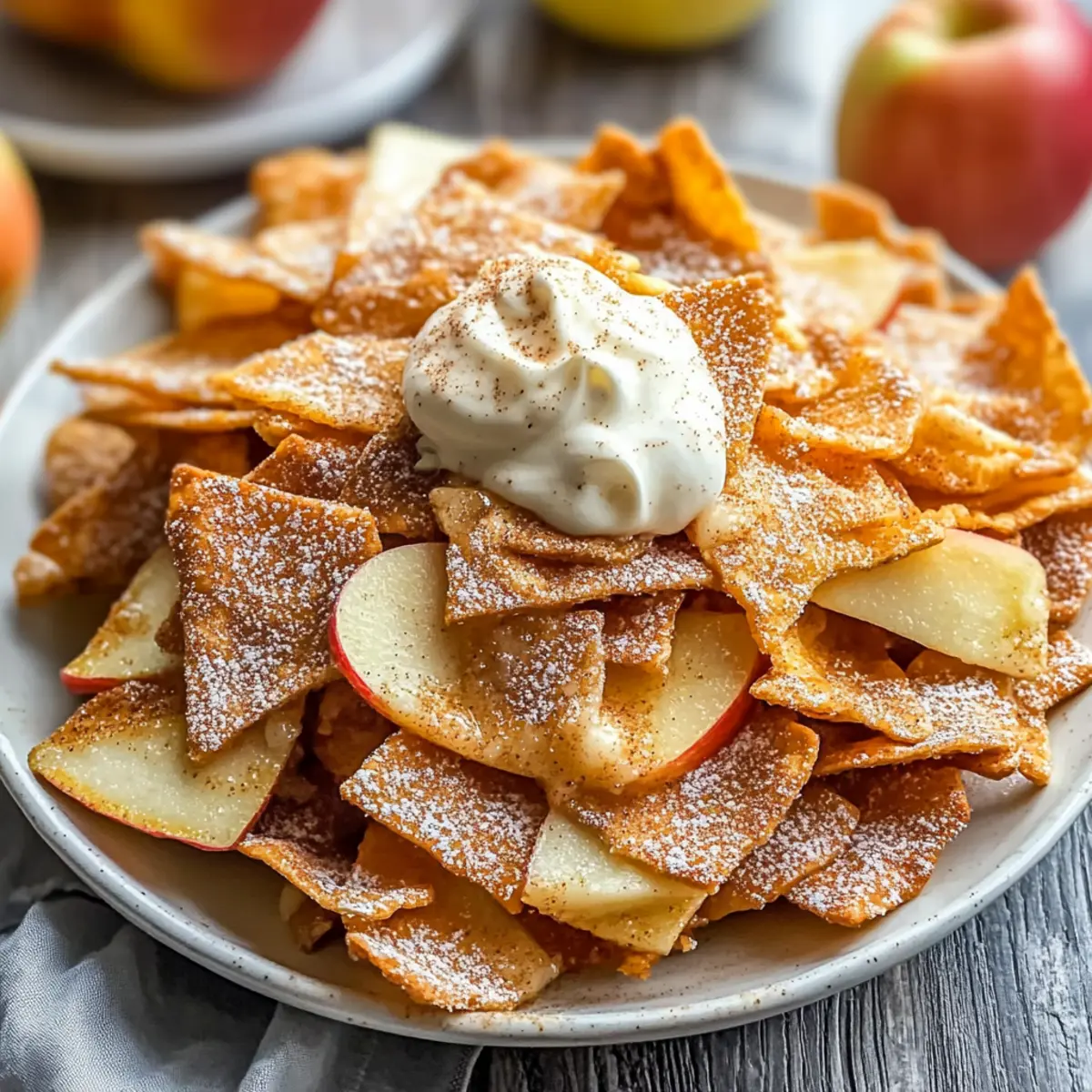 Delicious Apple Pie Nachos with Cinnamon Sugar Chips Delight