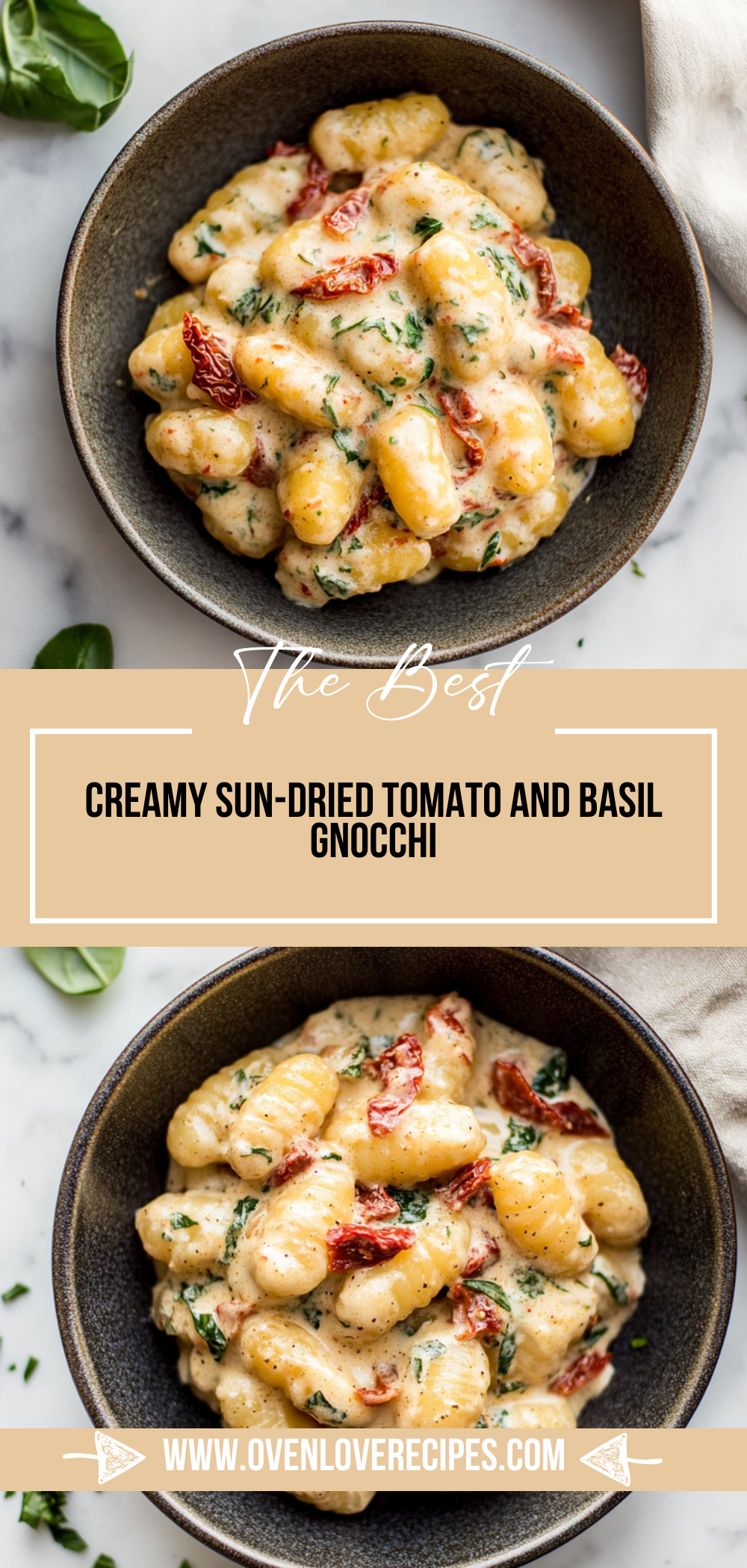 Creamy Sun-dried Tomato and Basil Gnocchi