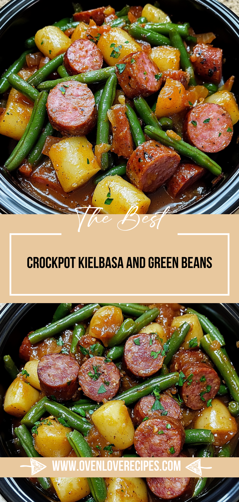 Crockpot Kielbasa and Green Beans