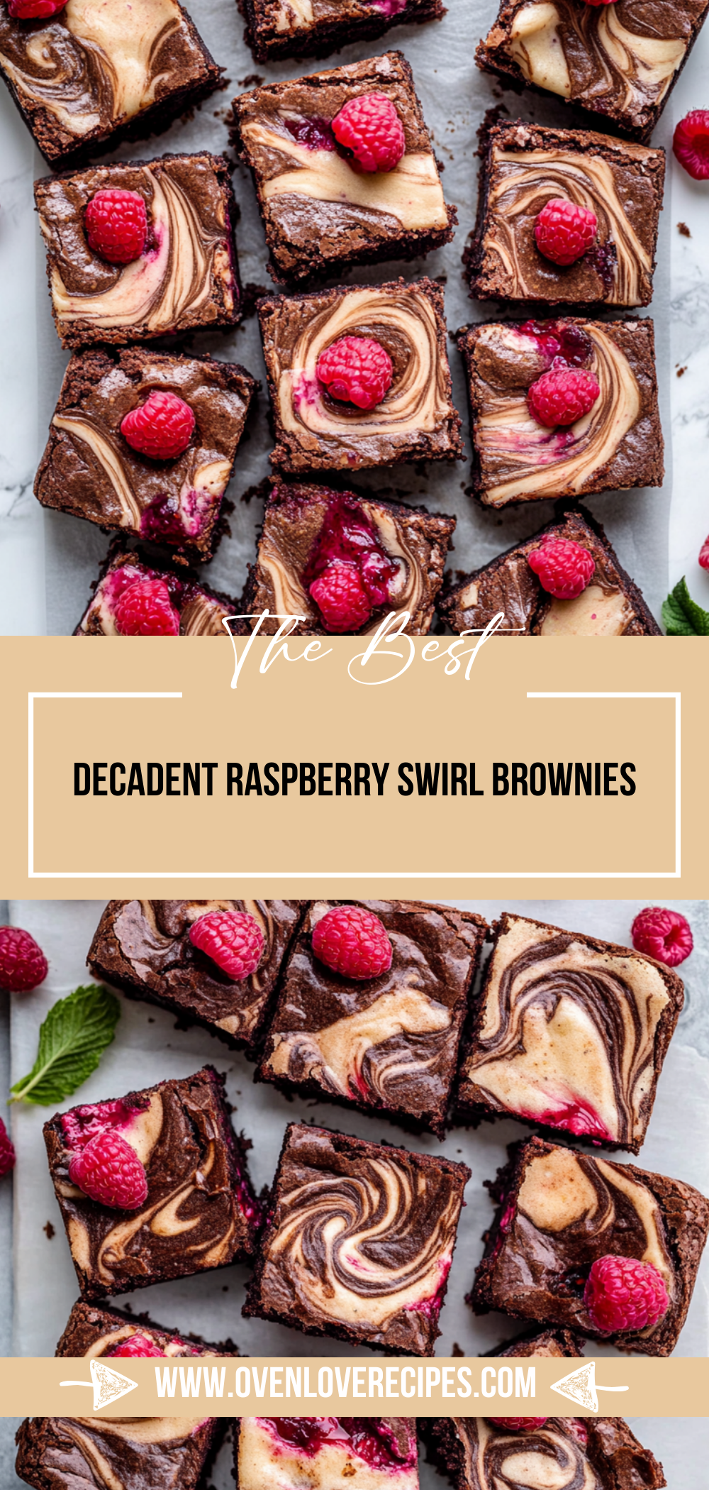 Decadent Raspberry Swirl Brownies