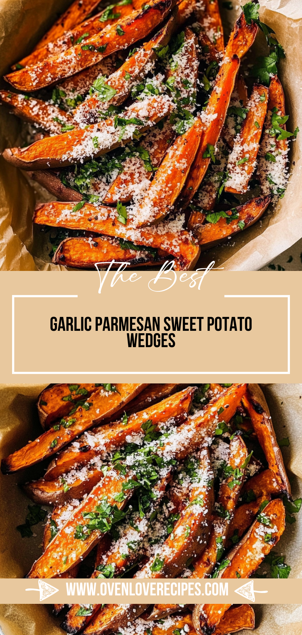 Garlic Parmesan Sweet Potato Wedges