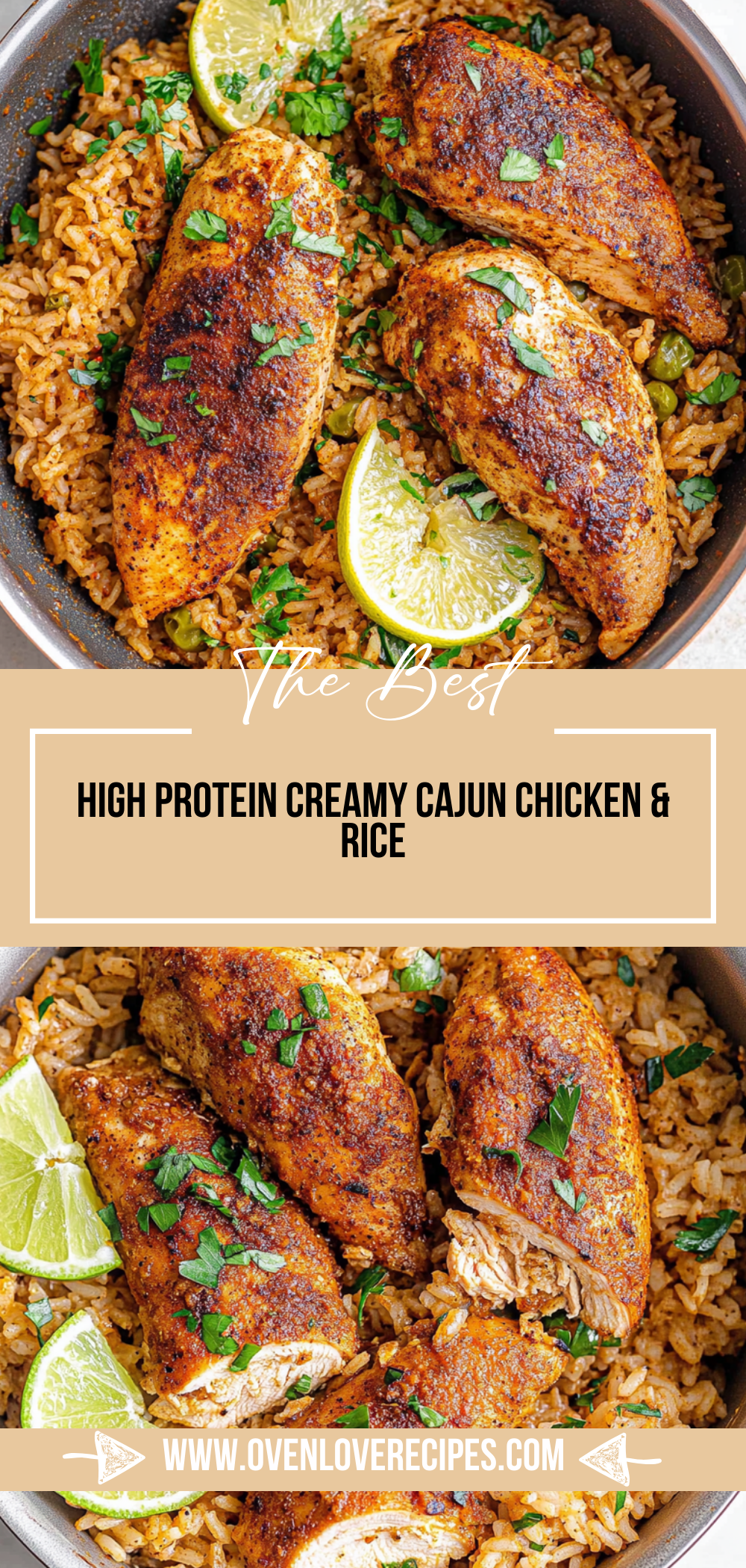 High Protein Creamy Cajun Chicken & Rice