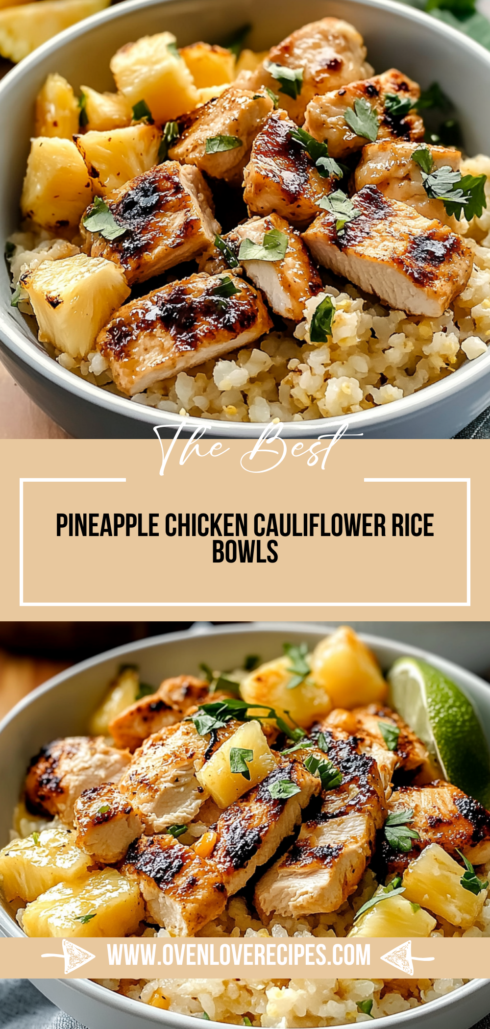 Pineapple Chicken Cauliflower Rice Bowls