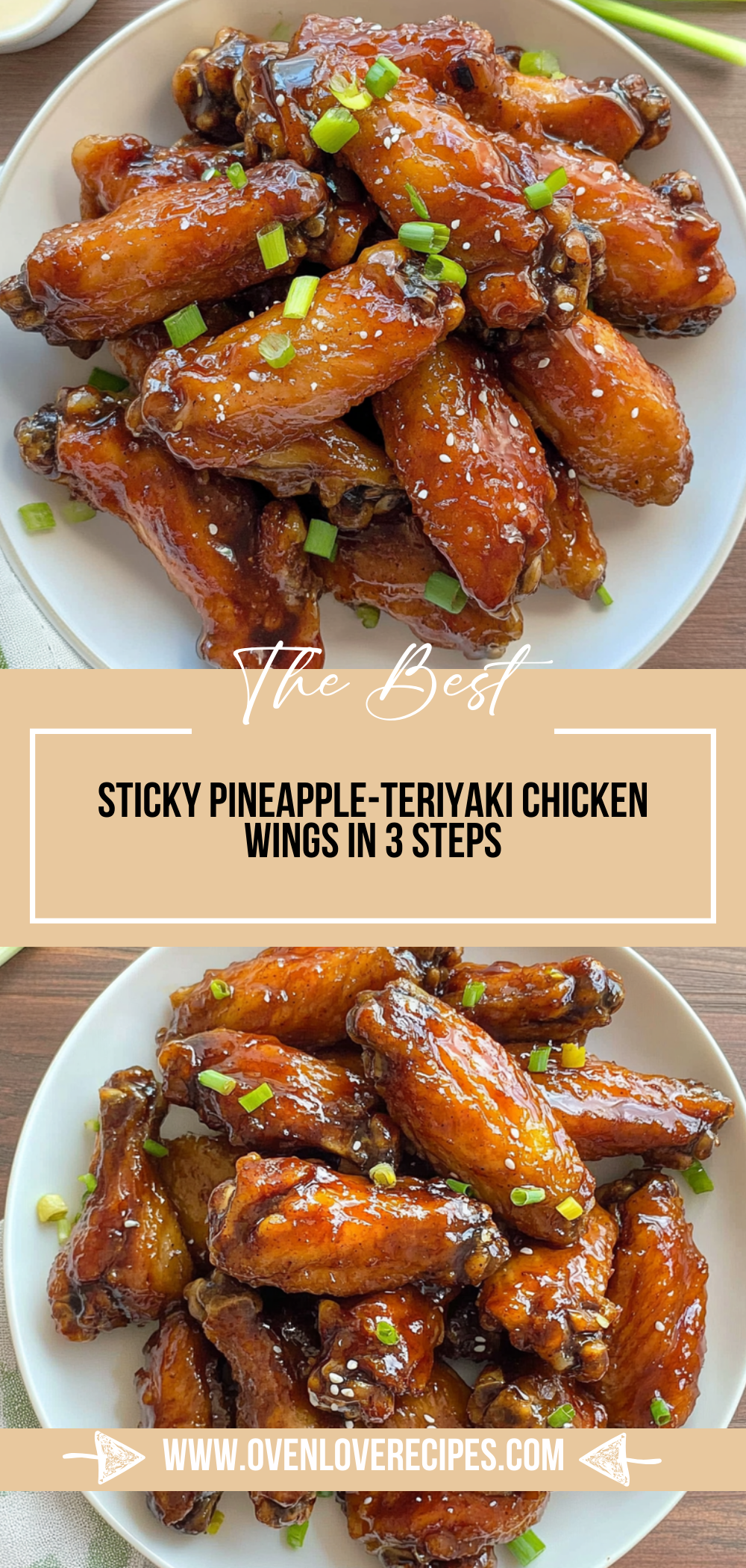 Sticky Pineapple-Teriyaki Chicken Wings in 3 Steps