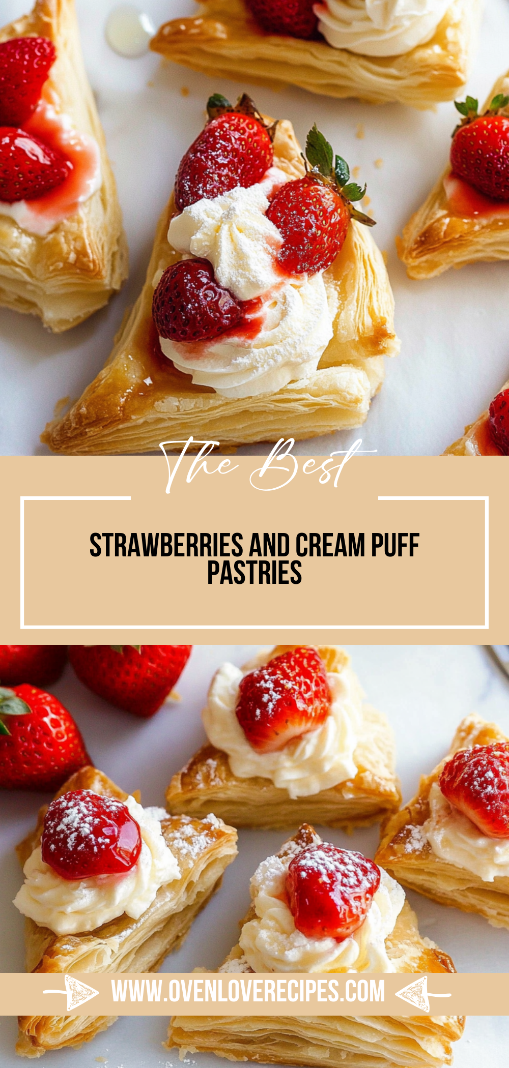 Strawberries and Cream Puff Pastries