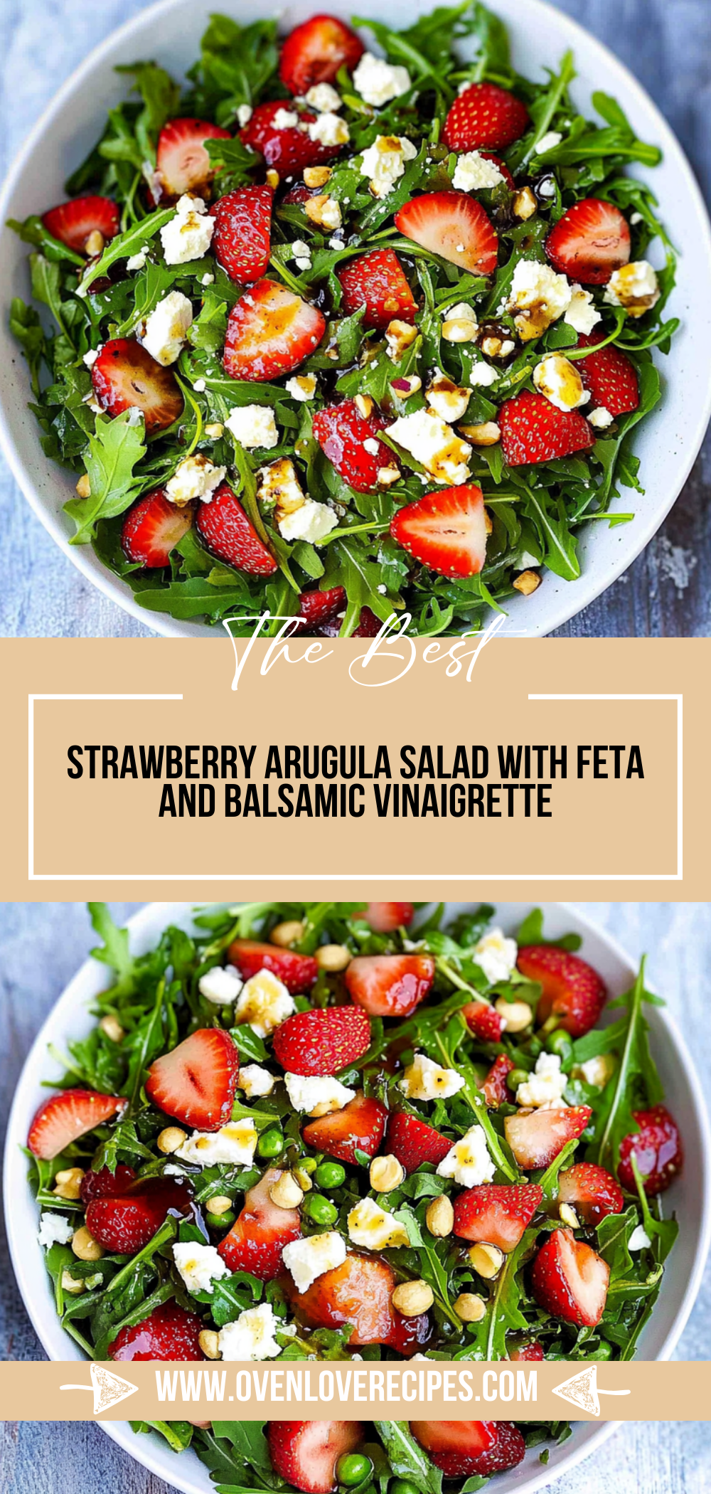 Strawberry Arugula Salad with Feta and Balsamic Vinaigrette