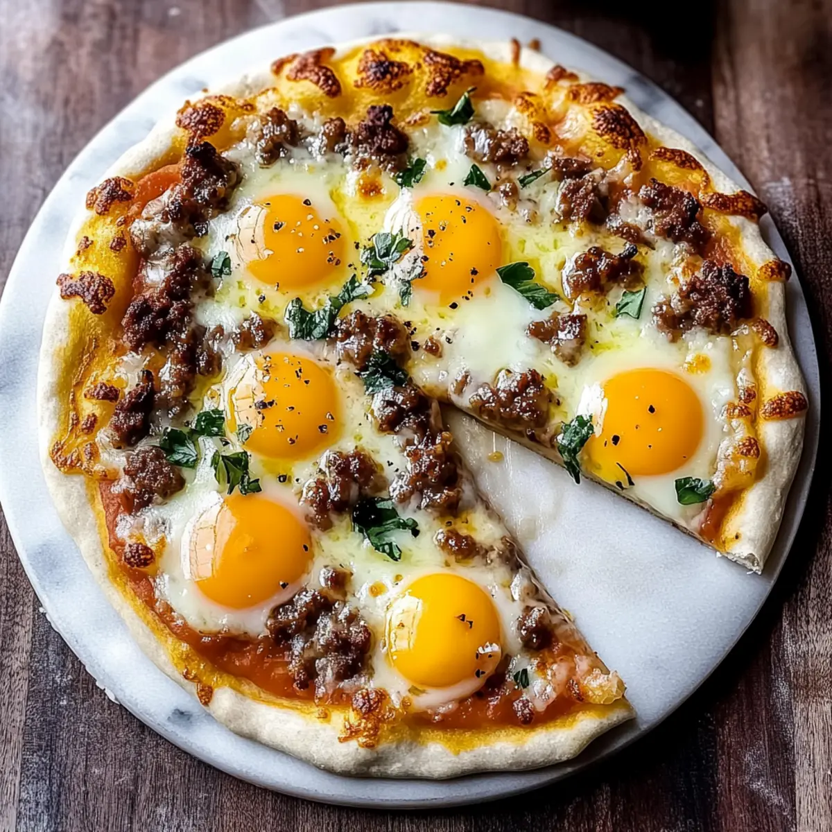 Satisfy Mornings with Protein-Packed Sausage & Egg Breakfast Pizza